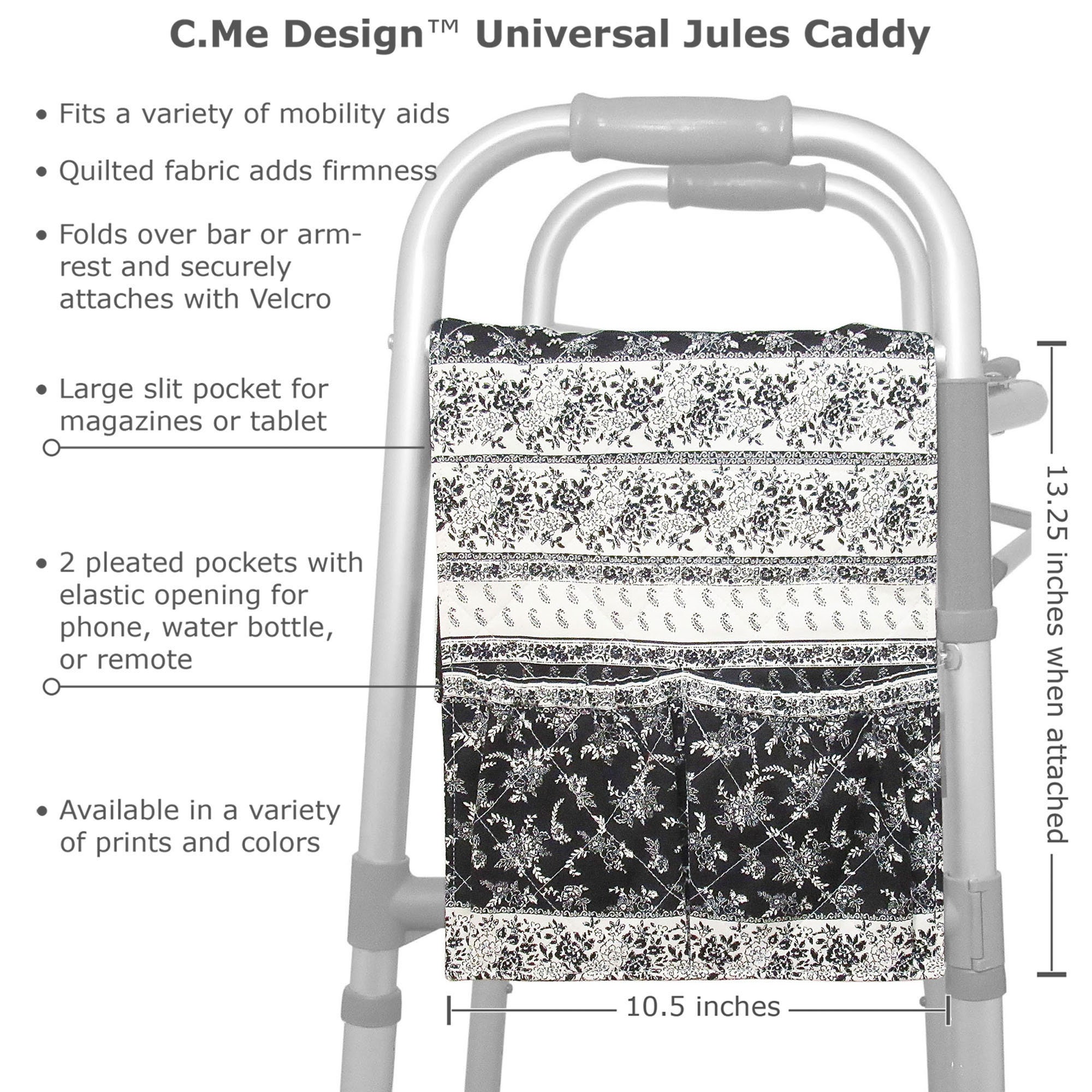 Universal Quilted Caddy for Walker Wheelchair Rollator Etsy