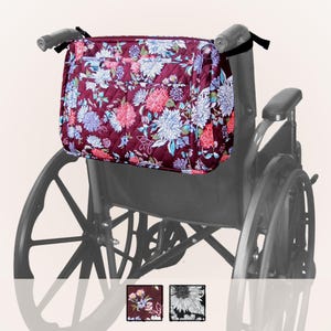 Floral Quilt Wheelchair Bag with Crossbody Strap - Karly