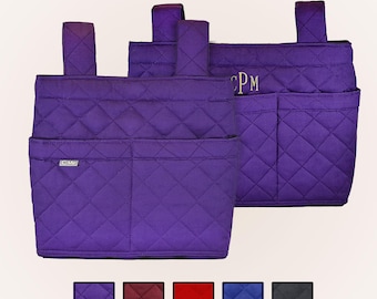 Personalized Quilted Walker Pouch: 2 Sizes, Multiple Pockets, Solids