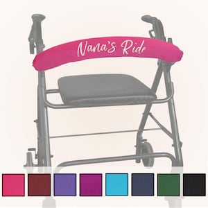 Personalized Fleece Rollator Bar Cover - Solids