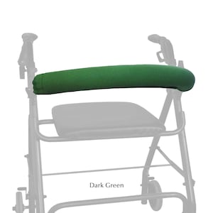Personalized Fleece Rollator Bar Cover - Solids Dark Green