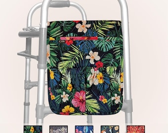 Floral Quilt Caddy for Walker, Wheelchair, Rollator, Power Chair, Bed Frame