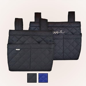Marsupio personalizzato in cotone trapuntato con tasche multiple - Taglie medie e grandi per deambulatori e deambulatori - Solids