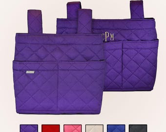 Personalized Quilted Walker Pouch: 2 Sizes, Multiple Pockets, Solids