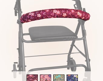 Reversible Quilt Rollator Bar Cover – Happy Flowers