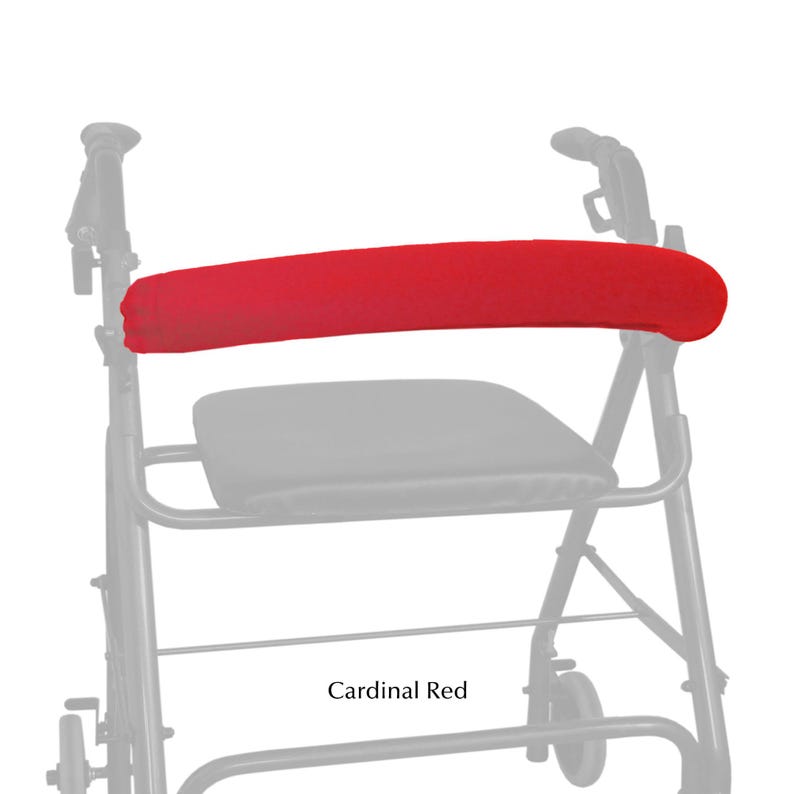 Personalized Fleece Rollator Bar Cover - Solids Cardinal Red
