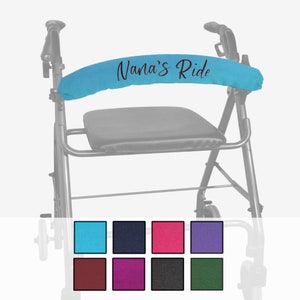 Personalized Fleece Rollator Bar Cover - Solids