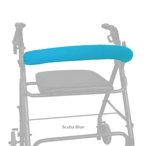 Personalized Fleece Rollator Bar Cover - Solids Scuba Blue