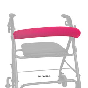 Personalized Fleece Rollator Bar Cover - Solids Bright Pink