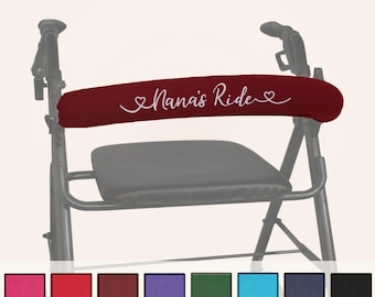 Personalized Fleece Rollator Bar Cover - Solids
