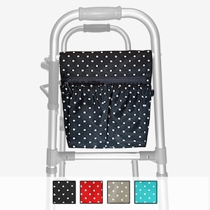 Fold-over Walker, Wheelchair Bag - Dots