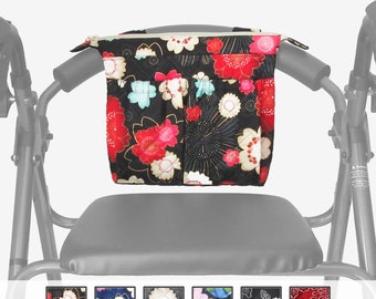 Floral Quilt Lucia Bag for Folding Walker, Rollator