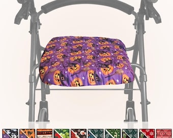 Quilted Rollator Seat Cover | Cotton Walker Seat Cover | Limited Stock – Final Piece | Seasonal Prints