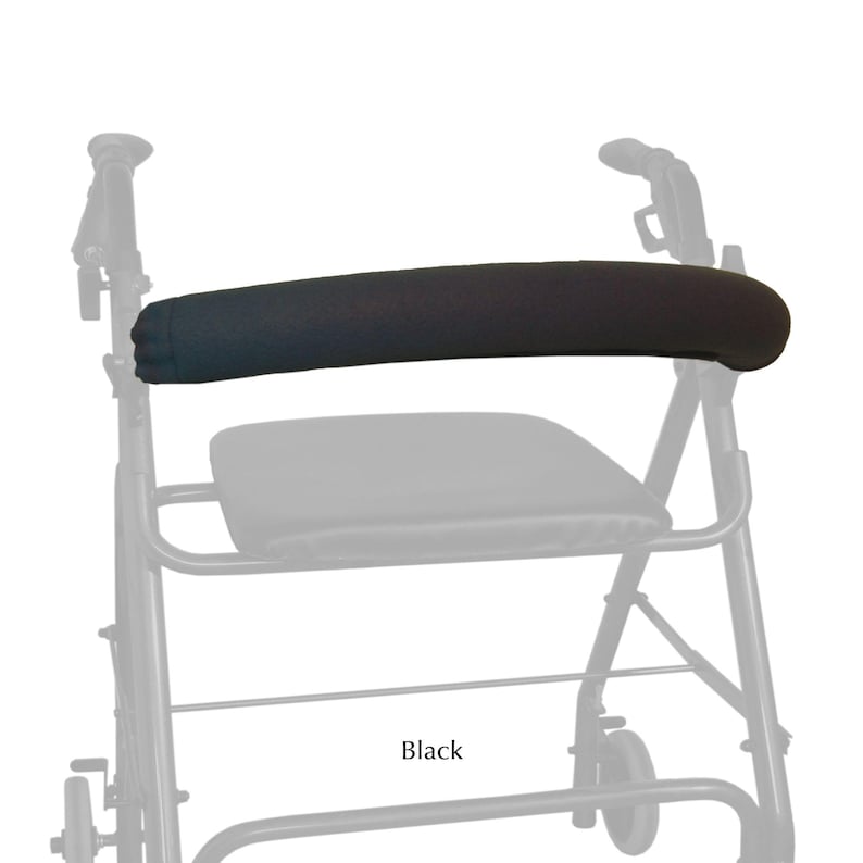 Personalized Fleece Rollator Bar Cover - Solids Black