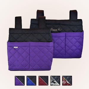 Personalized Quilted Walker Pouch: Colorblock, 2 Sizes, Multiple Pockets