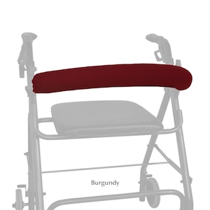 Personalized Fleece Rollator Bar Cover - Solids Burgundy