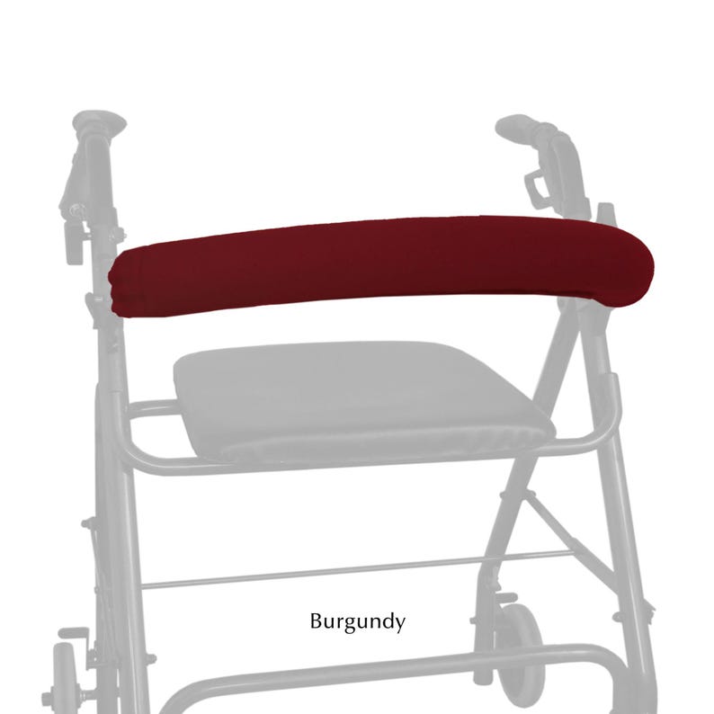 Personalized Fleece Rollator Bar Cover - Solids Burgundy