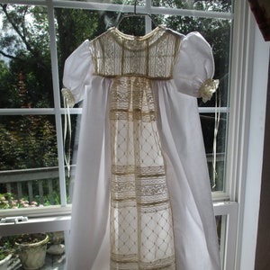 Lace Paneled Christening or Blessing Gown