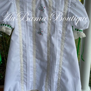 The &quot;Lacy&quot; w Hand embroidered Holly Heirloom Dress