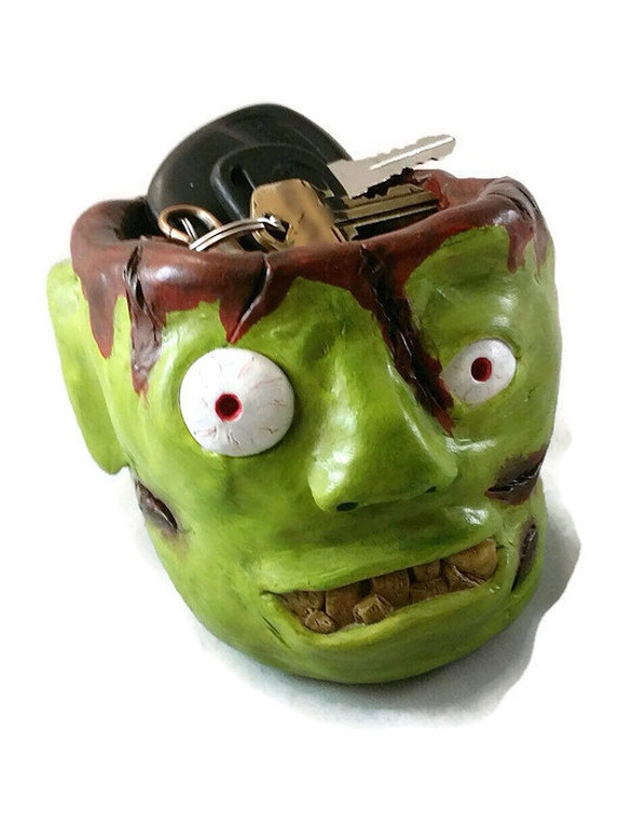 Items similar to Key Bowl, Zombie, Candy Dish, Halloween Candy Dish, Halloween, Zombie art
