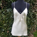 pure silk satin bias-cut camisole vanilla ivory vintage-style unique lingerie bridal nightwear slip bespoke valentines
