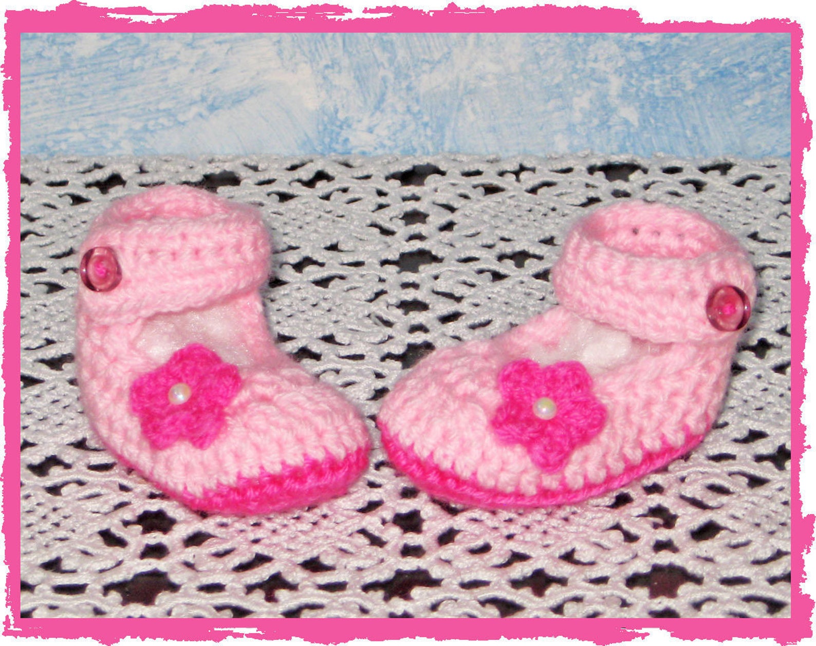 crib baby shoes baby pink and fuchsia ballet flats with flower