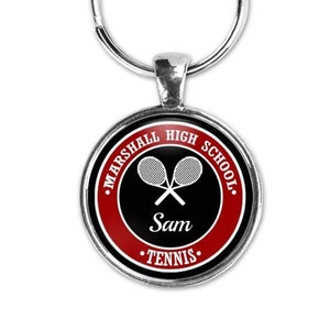 Tennis Keychain, Personalized, Gift, Tennis Mom, Player, Team, Coach, School Team, Tennis Gift, Customized, Fan, Senior Night, Tennis Match