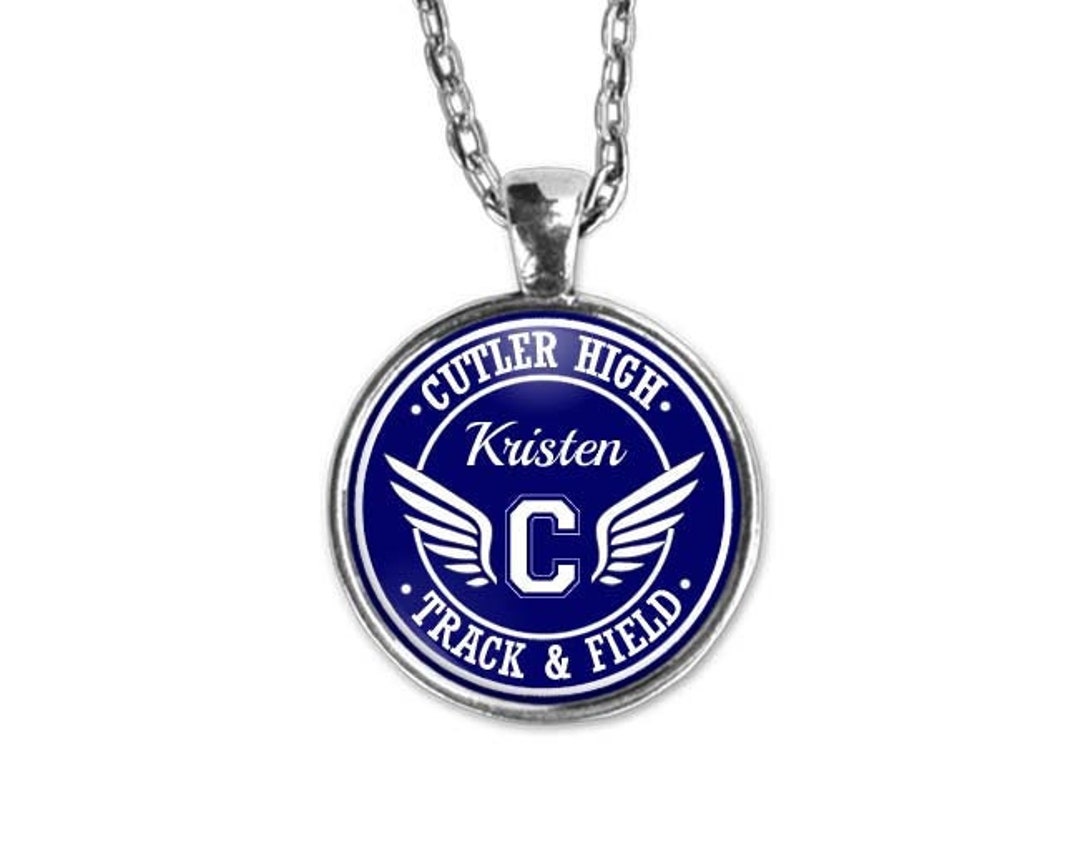 Track and Field Necklace, Custom, Team Gift, Personalized, Runner, Long