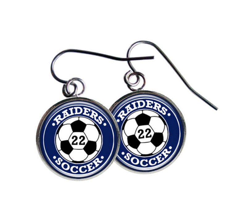 Soccer Gift Earrings Personalized Soccer Mom Jewelry Team Etsy