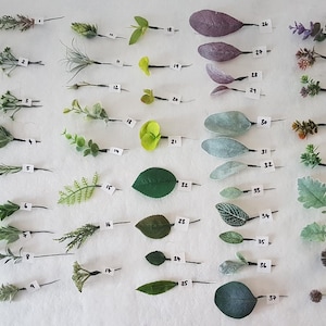 Pretty little leaf hair pins wires Greenery pins Foliage for hair Wedding Prom Bridesmaids Accessories Sage Green Fern Artificial leaves