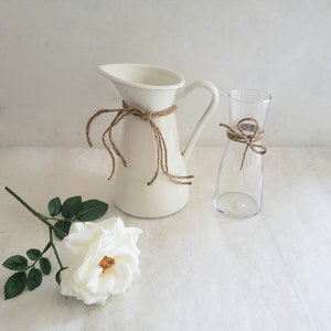 Yellow Rose & Daisy Bouquet in White Ceramic Vase, Faux Floral image 10
