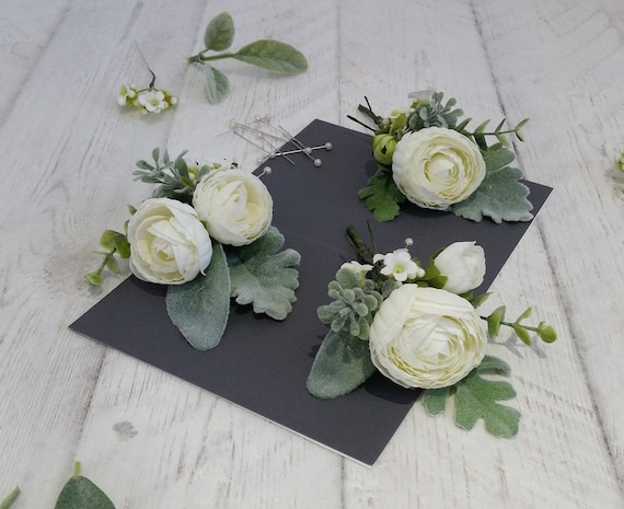 Geek-M Mens Lapel Pin Handmade Boutonniere Flower Brooch for Suit Wedding Party Pack of 12