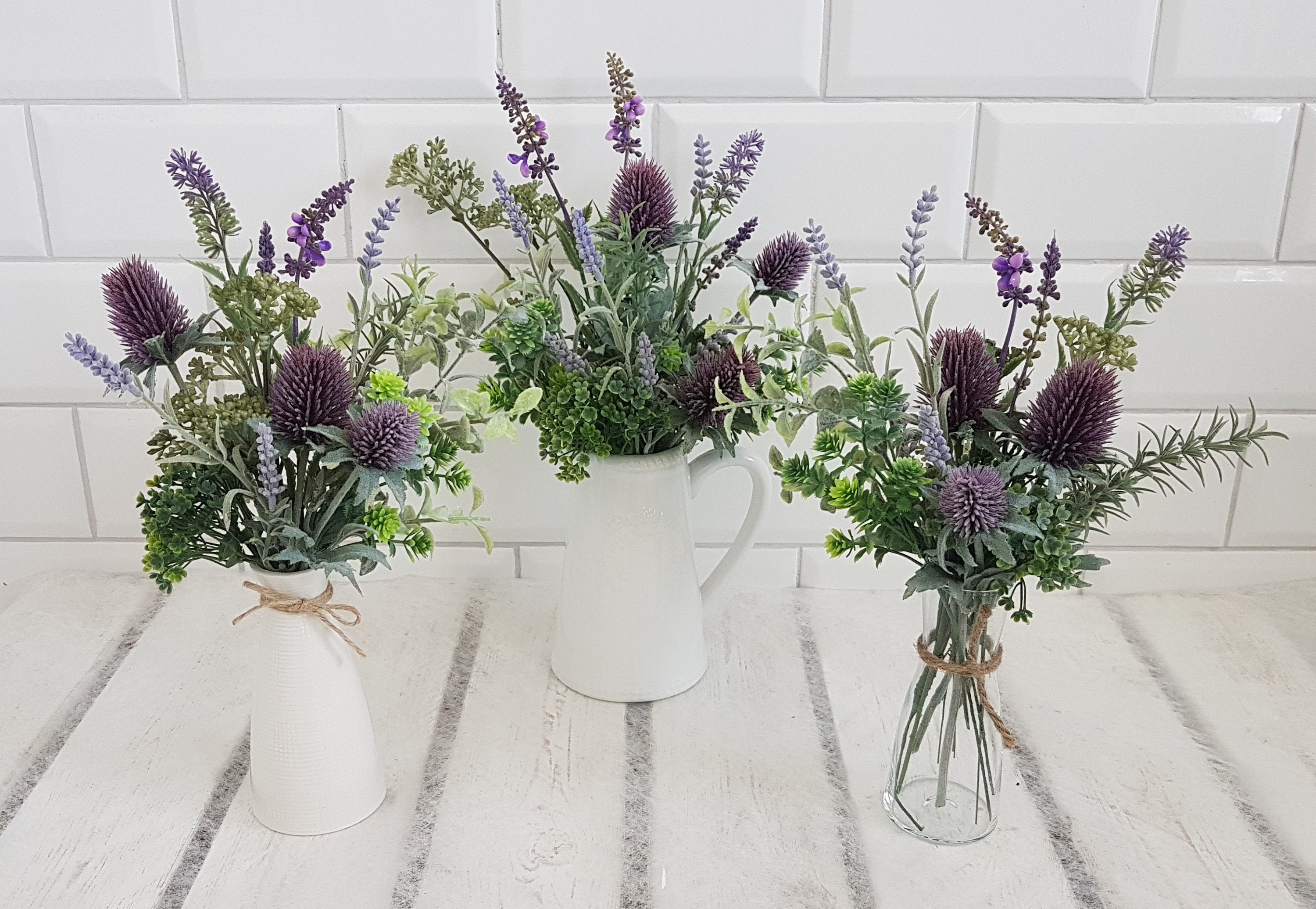 Dried Flowers for Vase Dried Plants Lavender Daisies Wild Meadow Flowers  Bridal Bouquet Gift for Mom Mother Day Home Spring Arrangement 