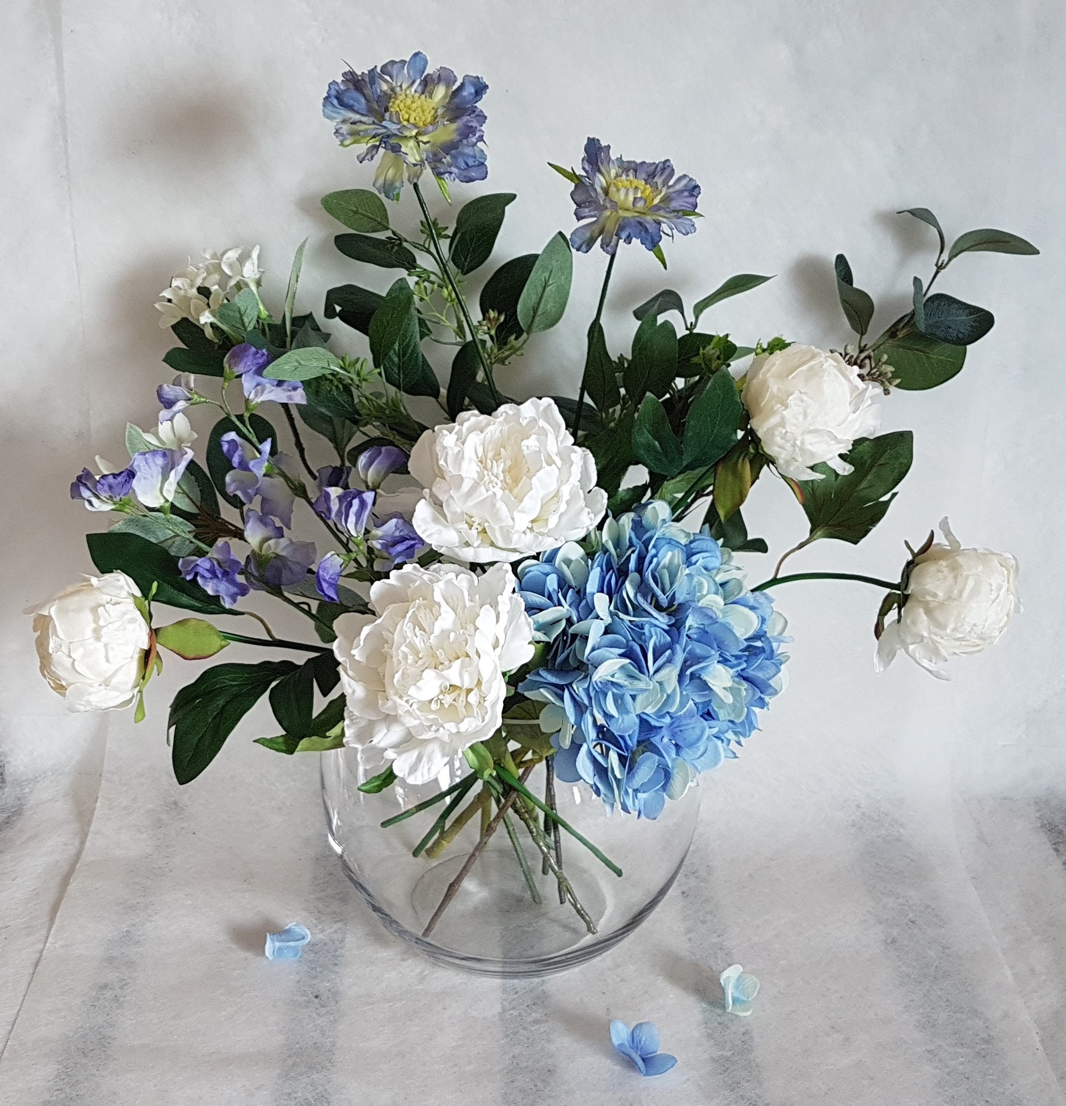 Blue Flower Vase Centerpiece