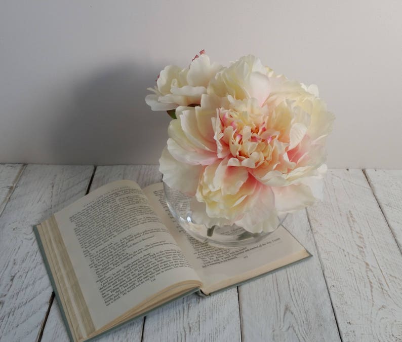 Mother S Day Gift Peonies Peach Silk Peony Flower Etsy
