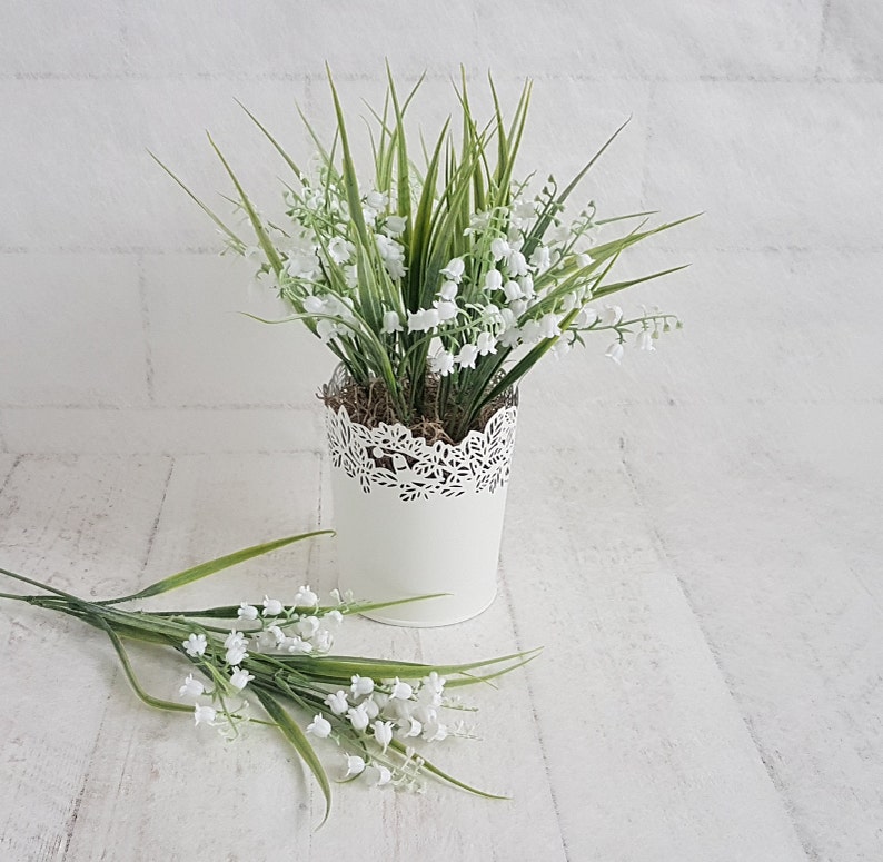 Artificial Lily of the Valley Plants Delicate Pretty White Etsy UK