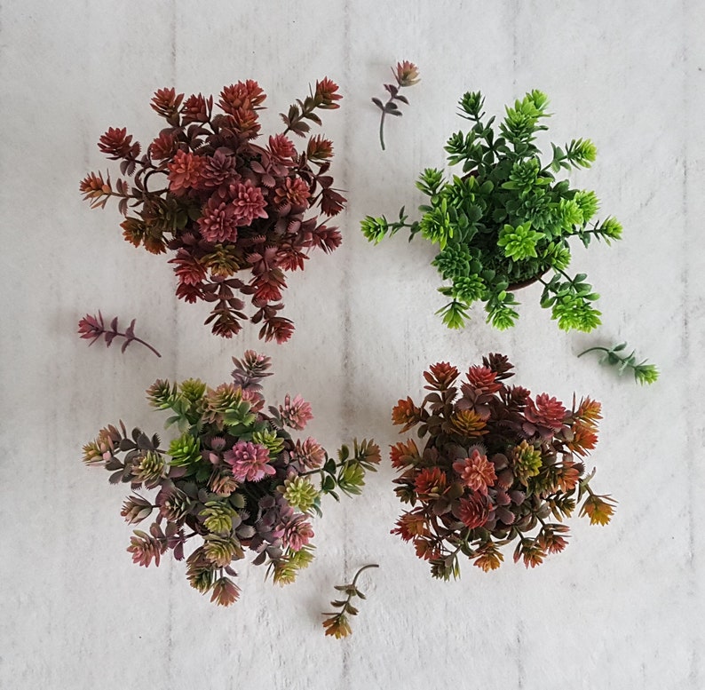 Artificial Plants in Genuine Vintage Terracotta Pots Set Faux Etsy UK