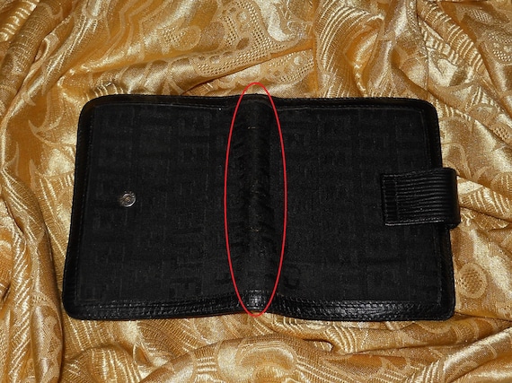 Genuine vintage Fendi wallet - fabric and genuine… - image 5