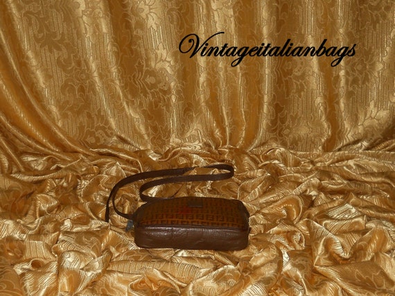Genuine vintage Fendi bag - canvas and genuine le… - image 5