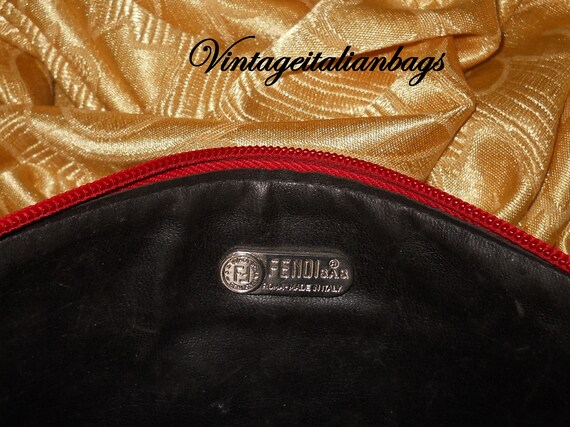 Genuine vintage Fendi purse - canvas and genuine … - image 9