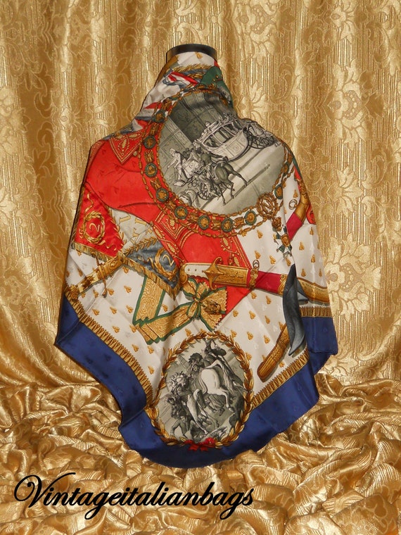 Genuine vintage Hermès scarf - all silk - Napoléo… - image 2