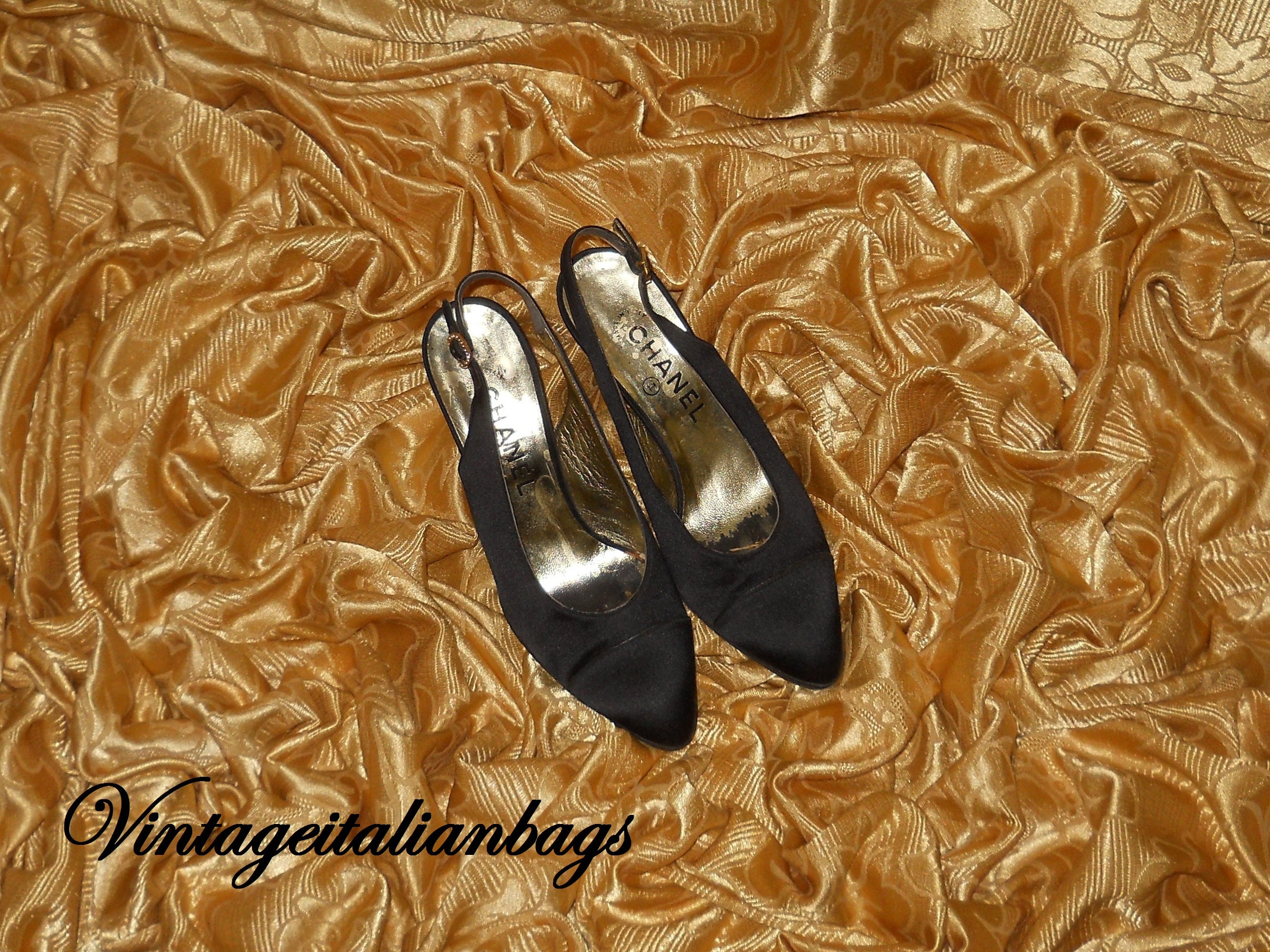 Buy Chanel Black Leather & Pony Skin Fur Pointed Toe Pumps Shoes