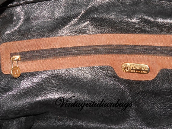 Genuine vintage Fendi suitcase - fabric and genui… - image 9