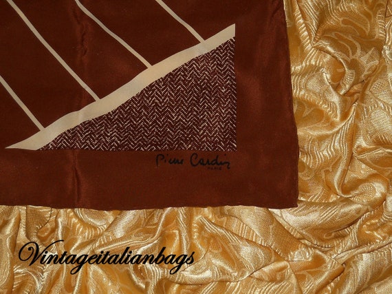 Genuine vintage Pierre Cardin scarf - all silk - image 5
