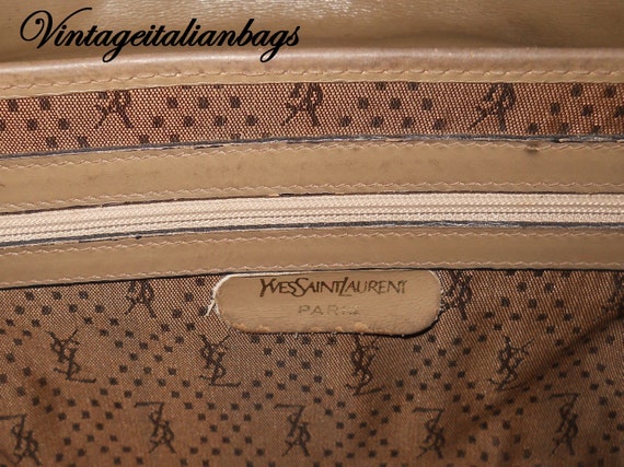 Genuina vintage Yves Saint Laurent bag - canvas a… - image 10