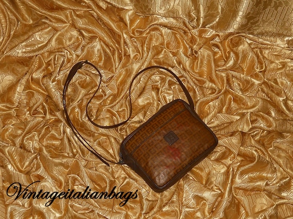 Genuine vintage Fendi bag - canvas and genuine le… - image 1