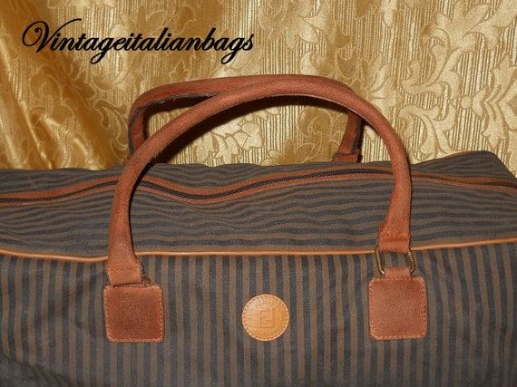 Genuine vintage Fendi suitcase - fabric and genui… - image 2