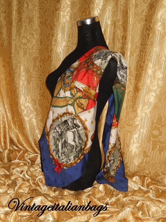 Genuine vintage Hermès scarf - all silk - Napoléo… - image 1