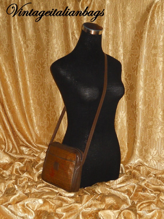 Genuine vintage Fendi bag - canvas and genuine le… - image 2