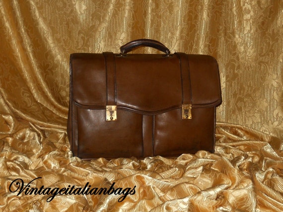 Genuine vintage Gucci briefcase - genuine leather - image 1